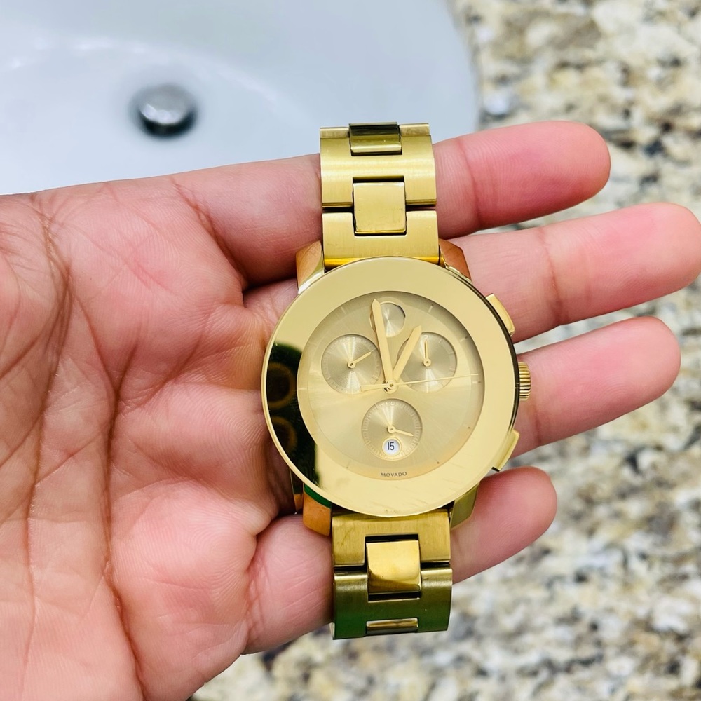Movado Bold gold watch